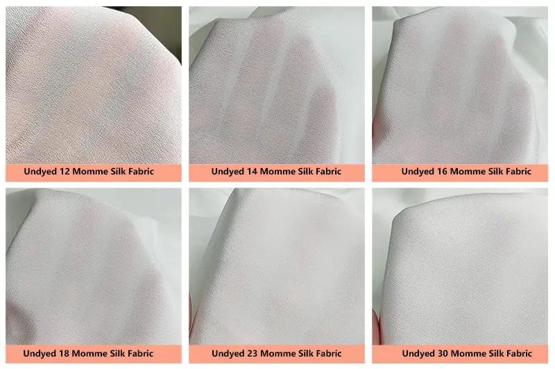 12 vs 30 momme mulberry silk fabric comparison