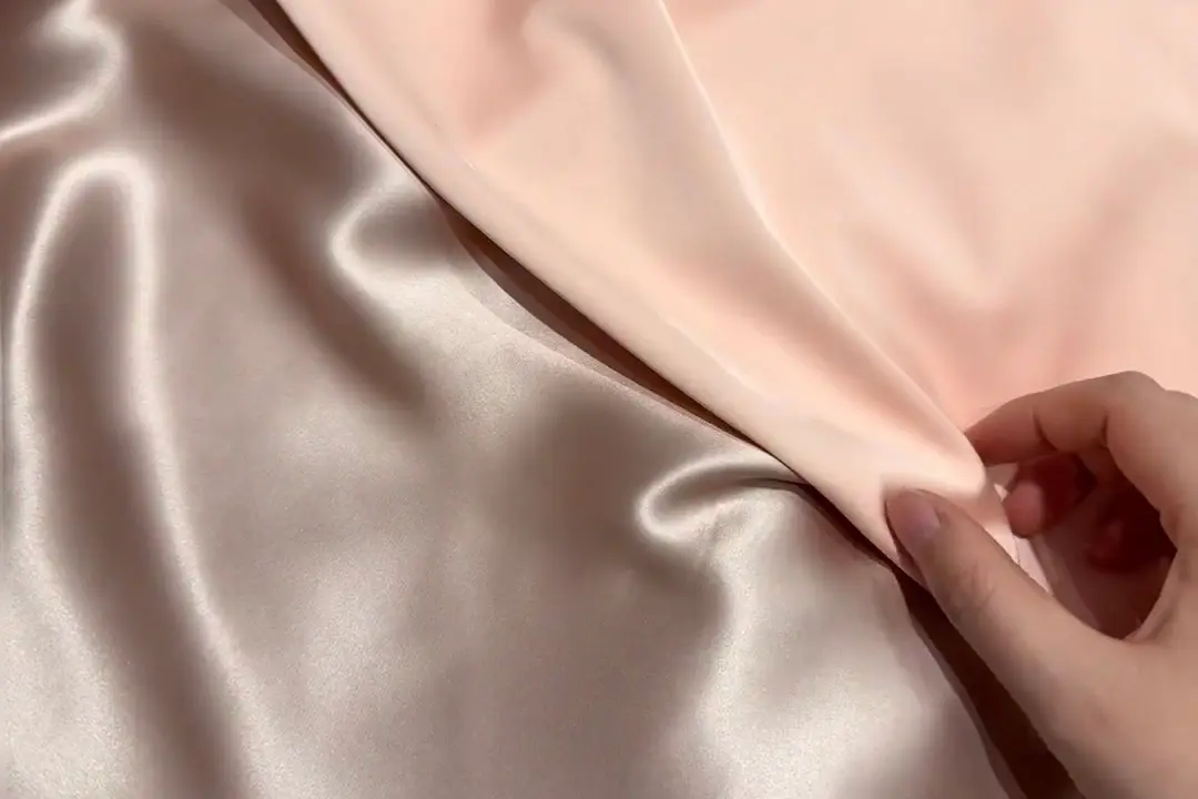 Silk sleepwear fabric drape fitting check