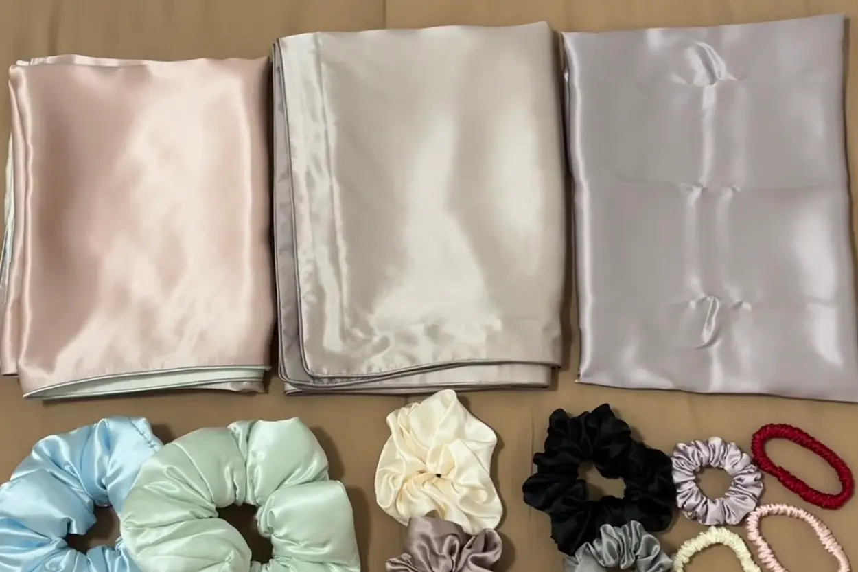 Measuring finished custom silk sample before bulk production