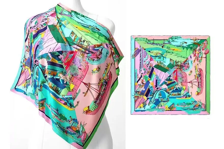 Sampling process for custom printed silk products