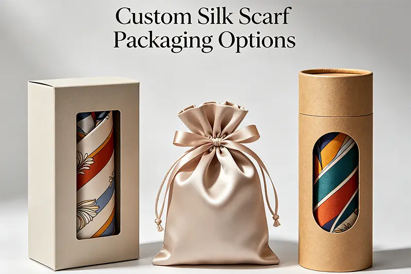 Packaging options for custom silk scarf projects