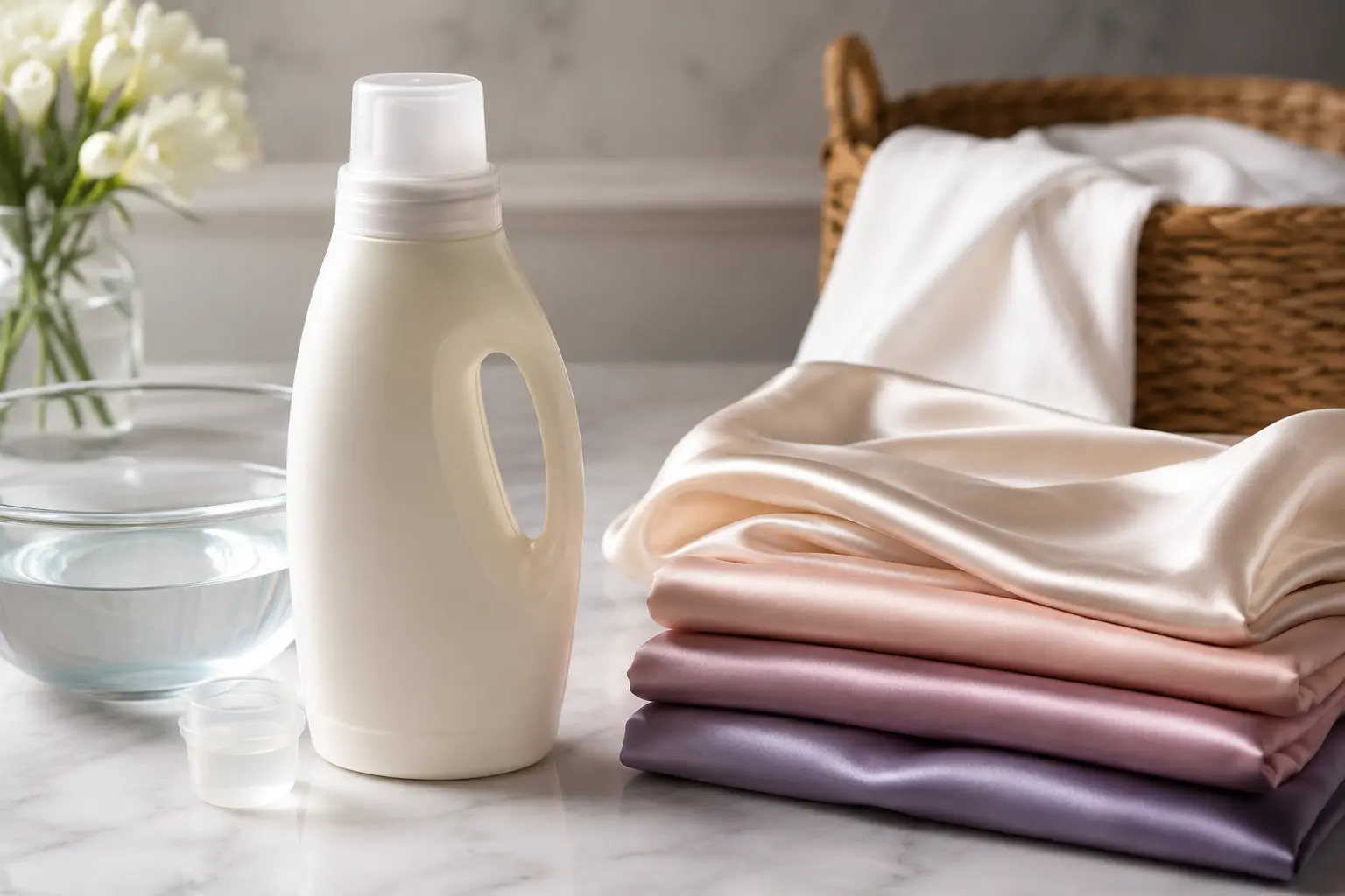 Mild detergent for washing silk fabric