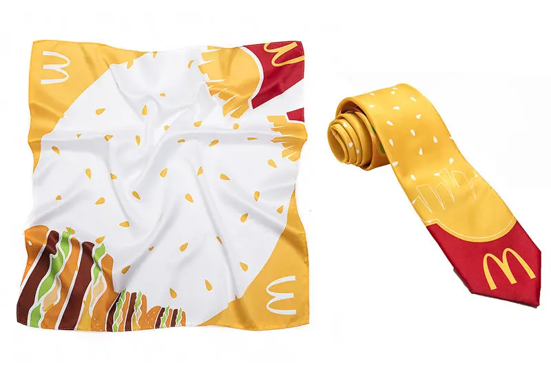 Fast food silk scarf.