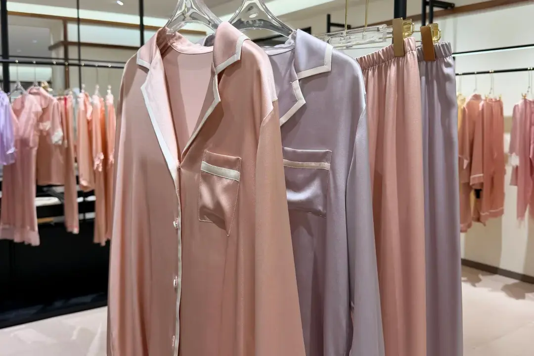 Pastel silk robes.