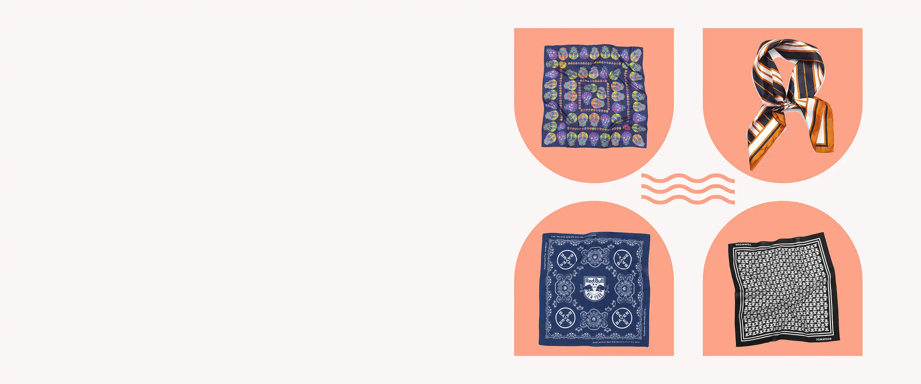 Custom silk bandana with branded print