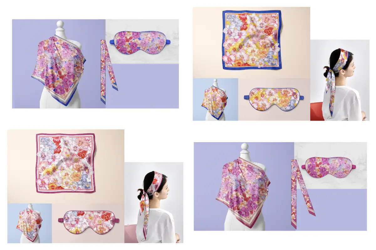 Silk bandanas used as uniform accessories