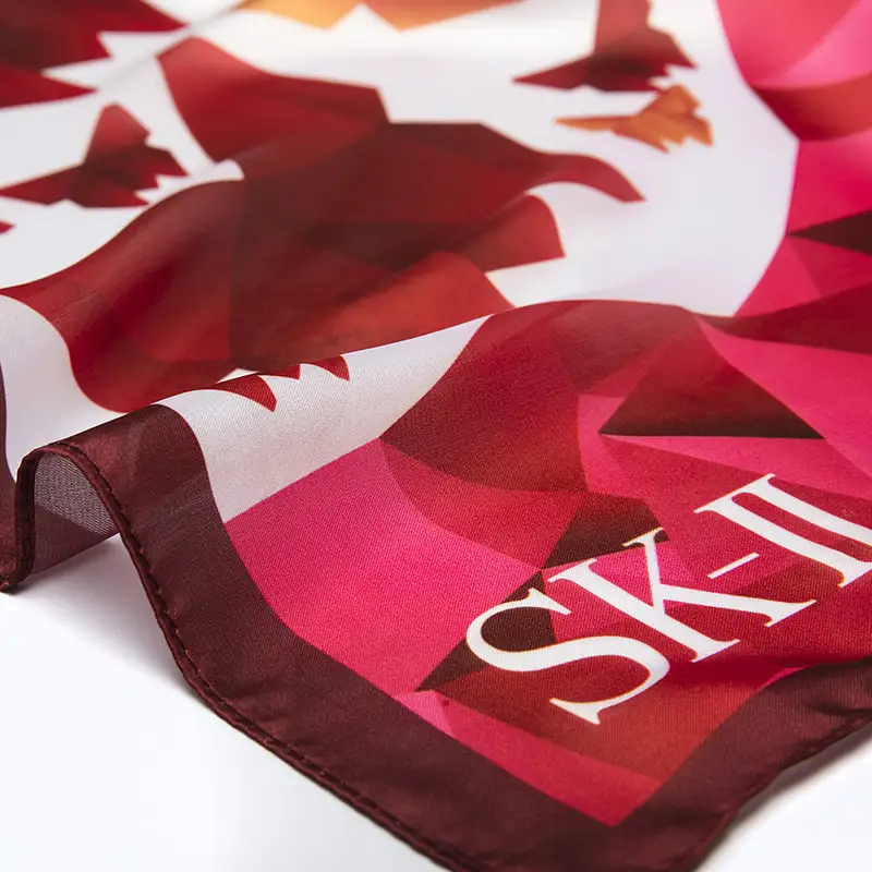 silk scarf print detail