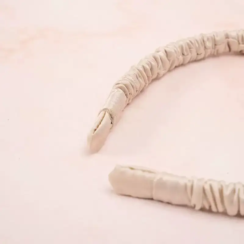 silk headband elastic detail