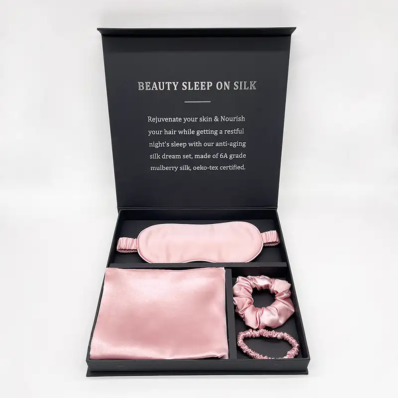custom silk sleep set with logo