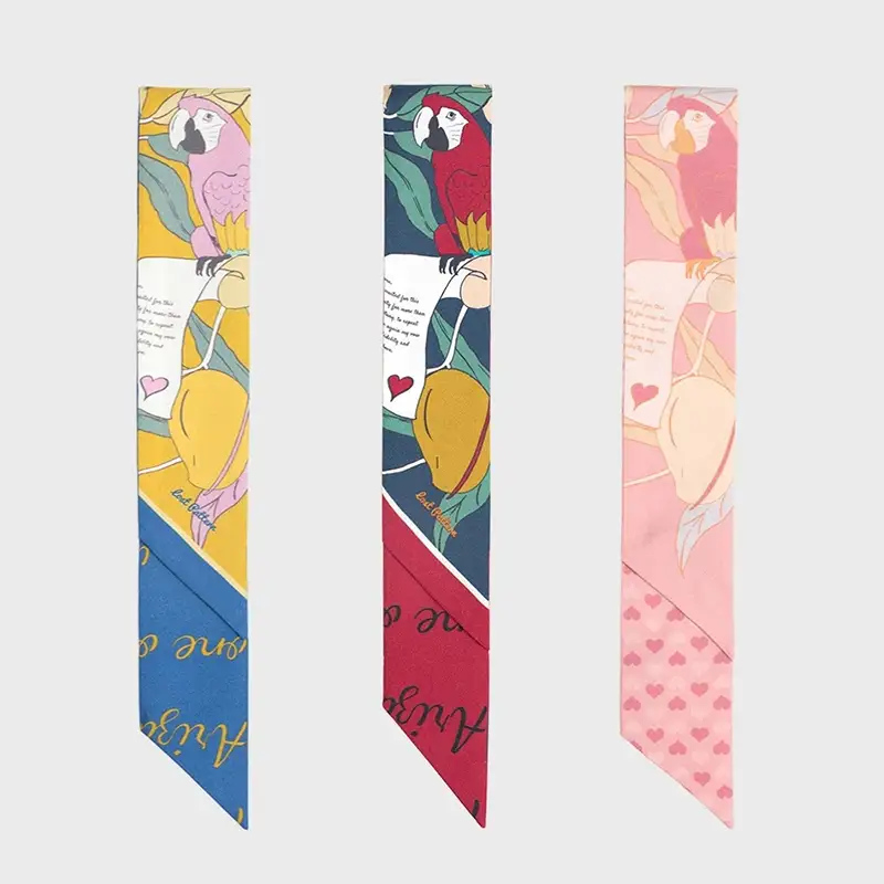 custom silk twilly with logo