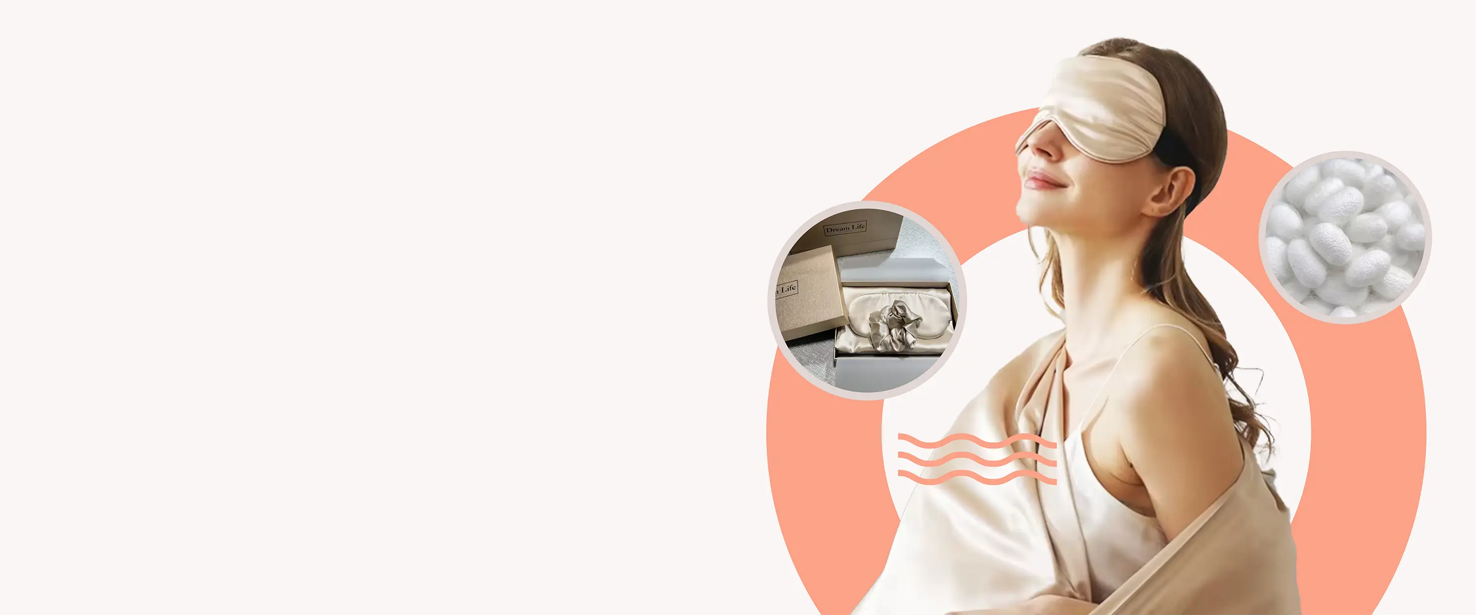 Custom silk sleep masks made with mulberry silk in production