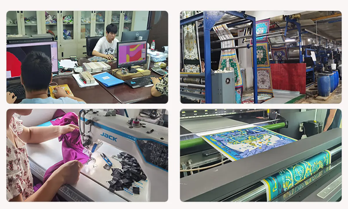 Silk factory capabilities and production lines