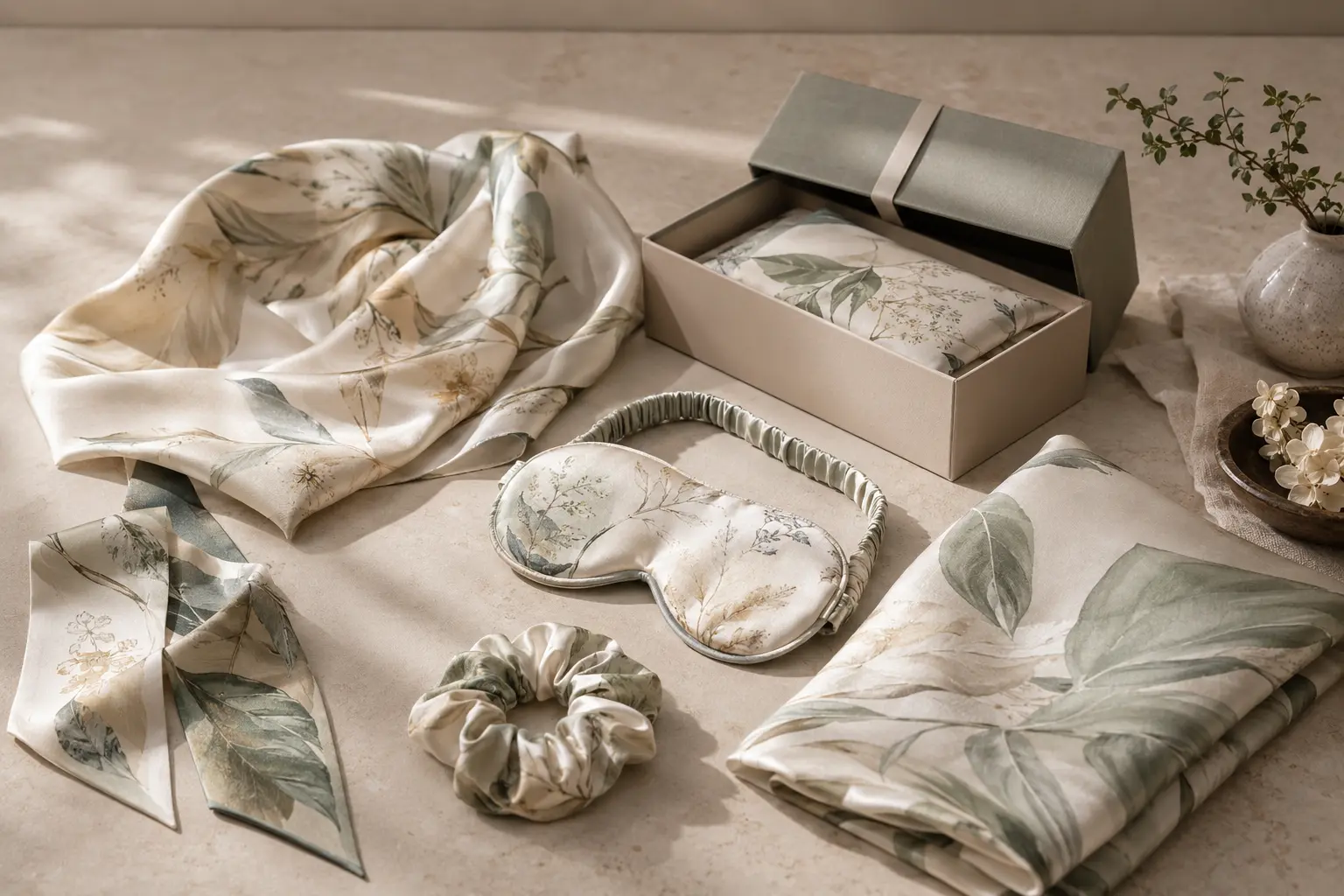 Eco-conscious printed silk product fit