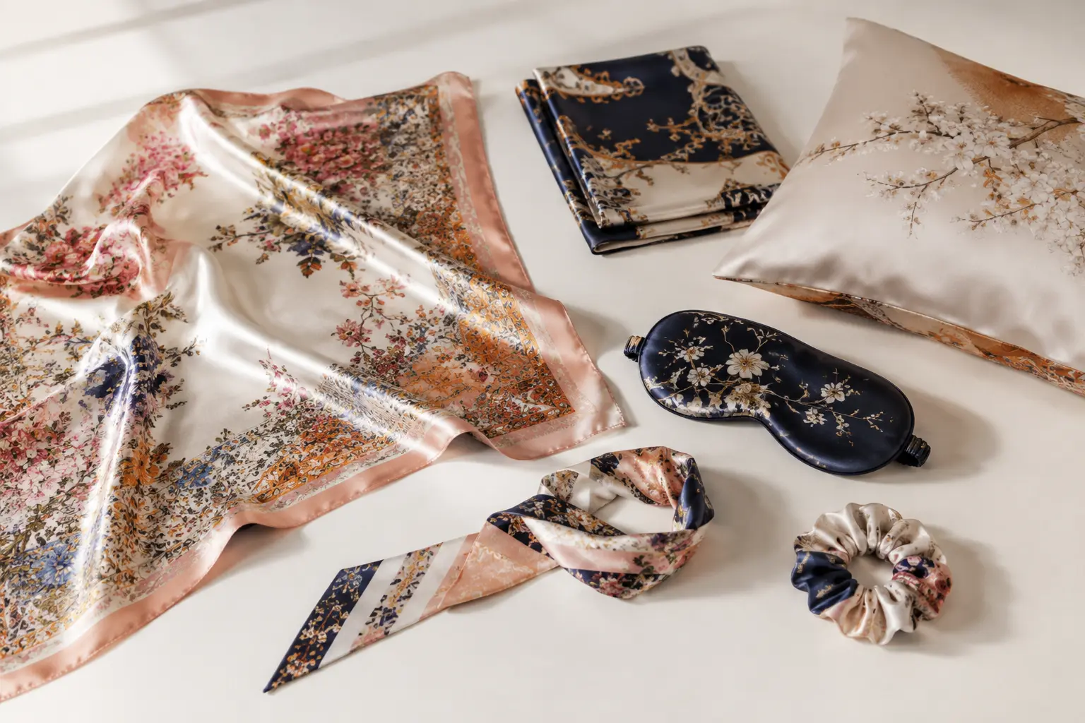 Printed silk product application