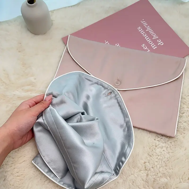 Silk envelope packaging bag showing flexible construction