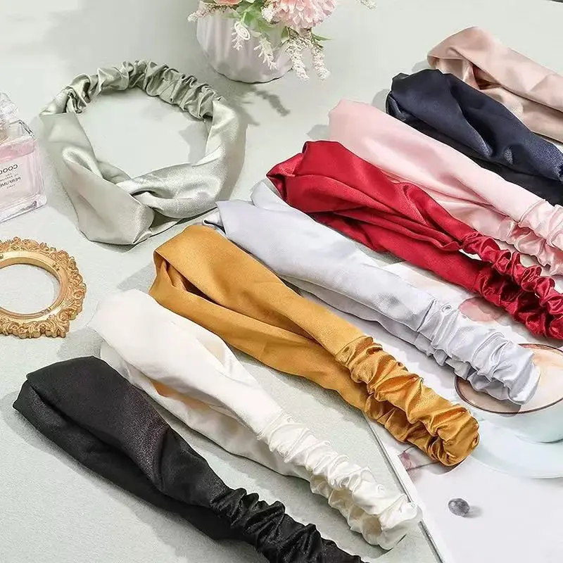 Private label silk headband for beauty and spa brands