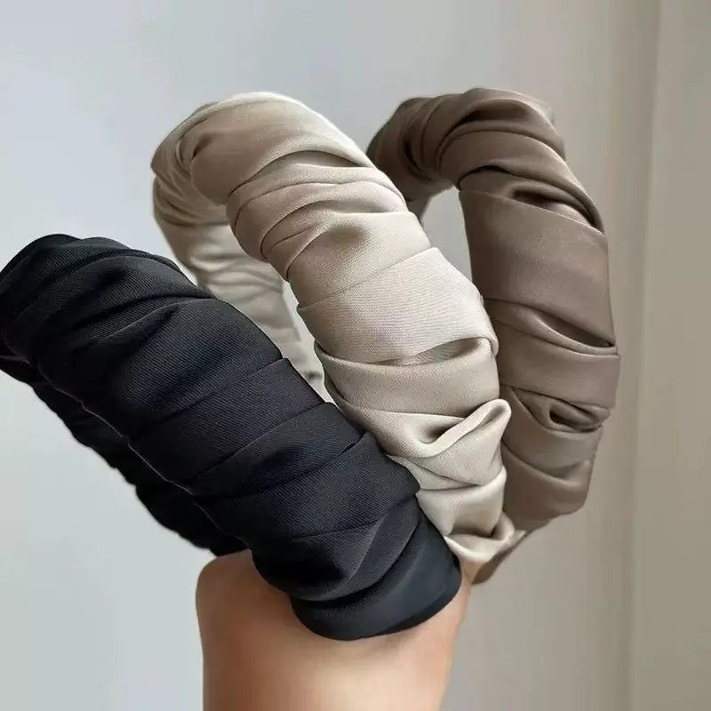 Promotional silk headband with brand colors