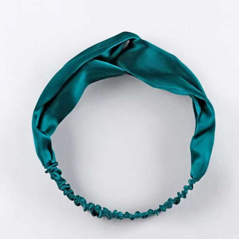 Elastic silk headbands with flexible stretch fit