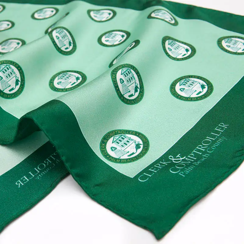 Color matched silk scarf production sample