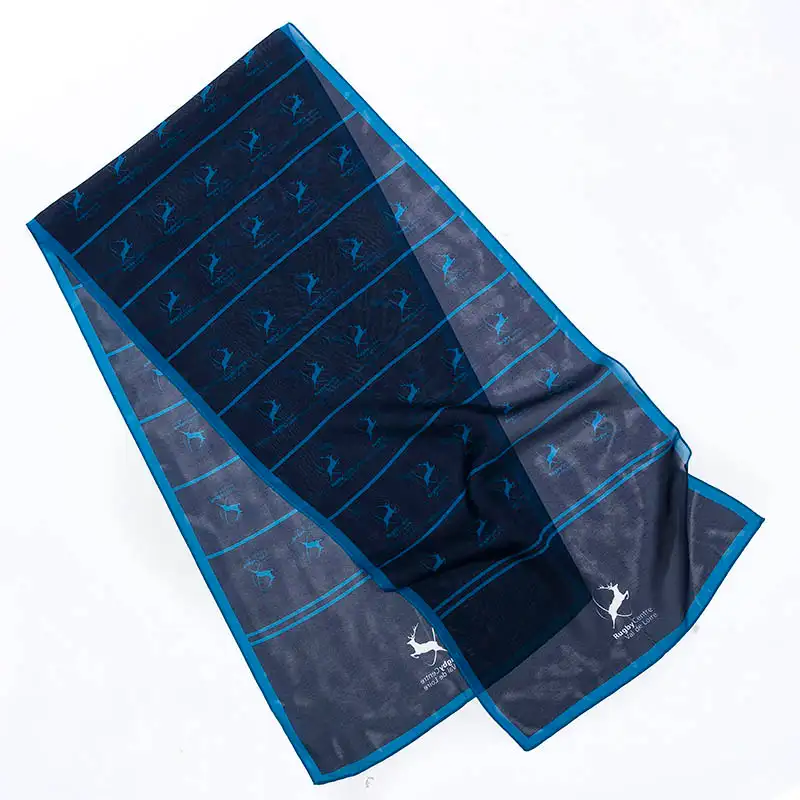 logo trim silk scarf