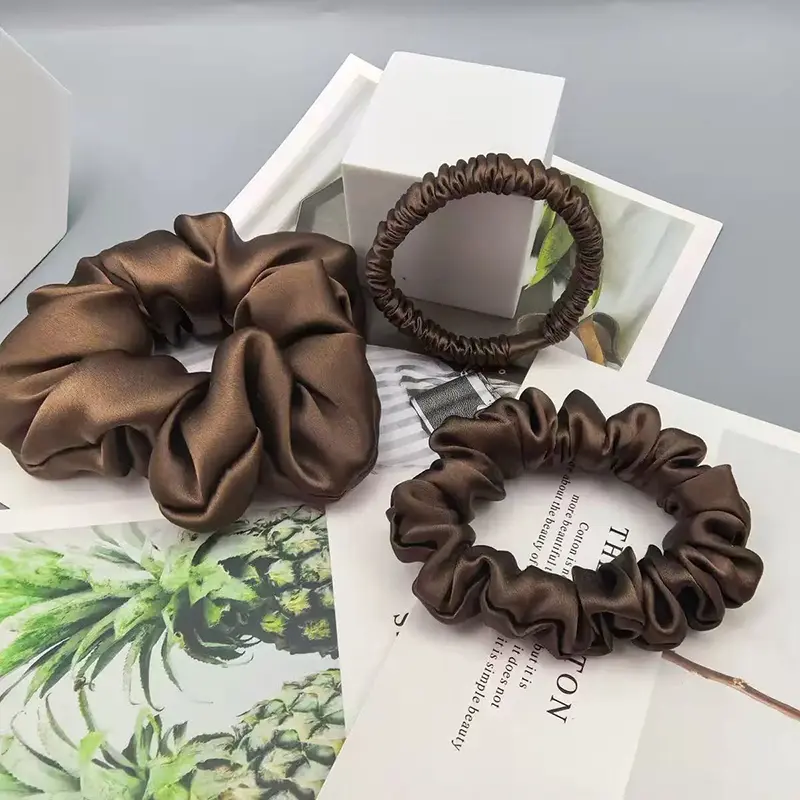 Promotional silk scrunchies custom made for brand marketing and giveaways