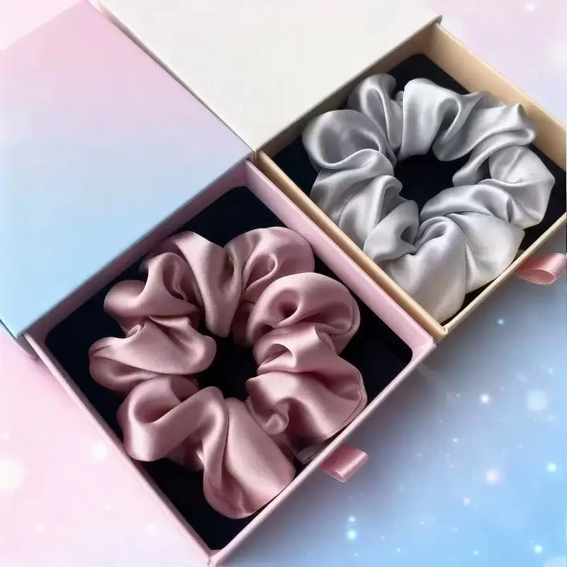 Bulk Promotional Silk Scrunchies with Company Logo