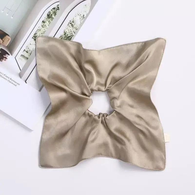 Custom silk hair scrunchie manufactured for brands and private labels