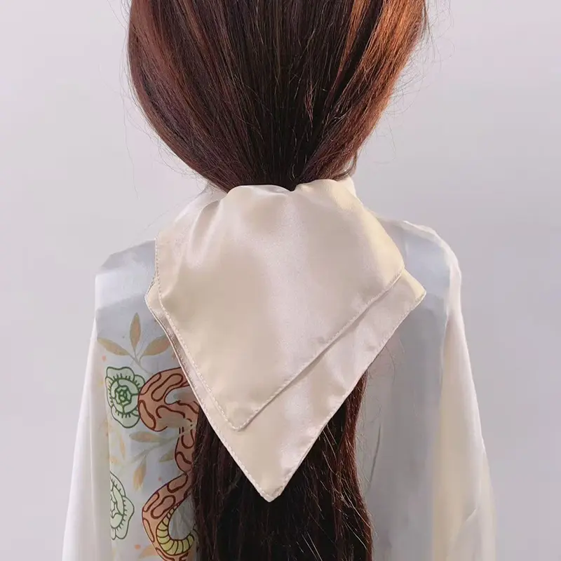 Made-to-order silk hair scrunchies with custom size and fabric options