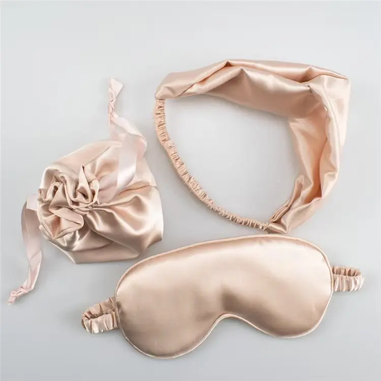 Branded silk sleep mask for corporate wellness gift kits