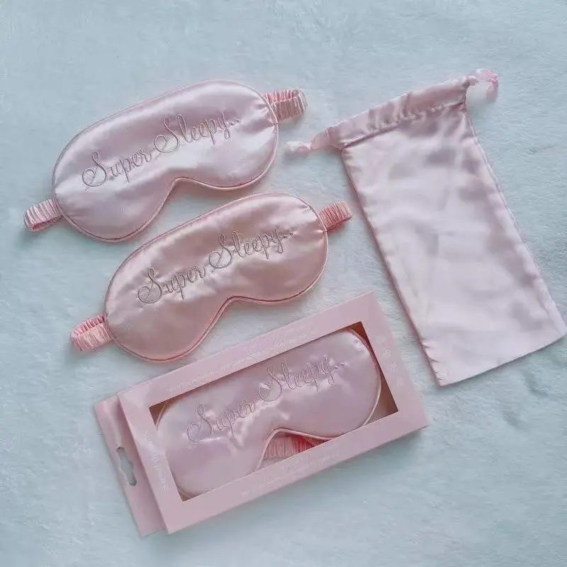 Silk Sleep Mask with Embroidered Logo
