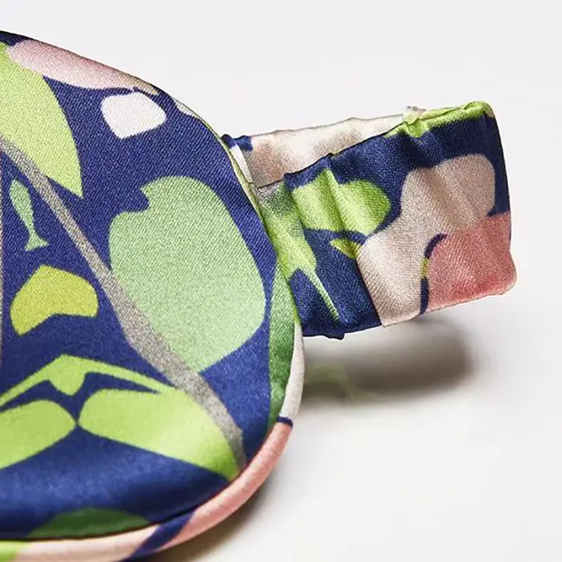 Mulberry silk sleep mask close-up showing soft inner lining