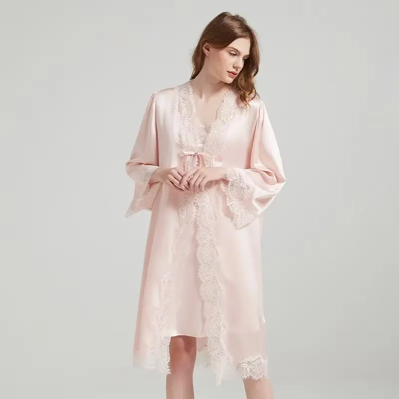 22 momme long silk pajama set