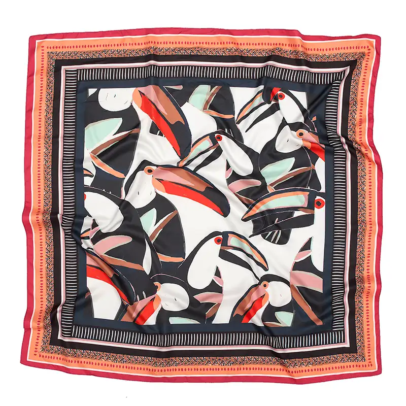 Promotional silk scarf detail thumbnail