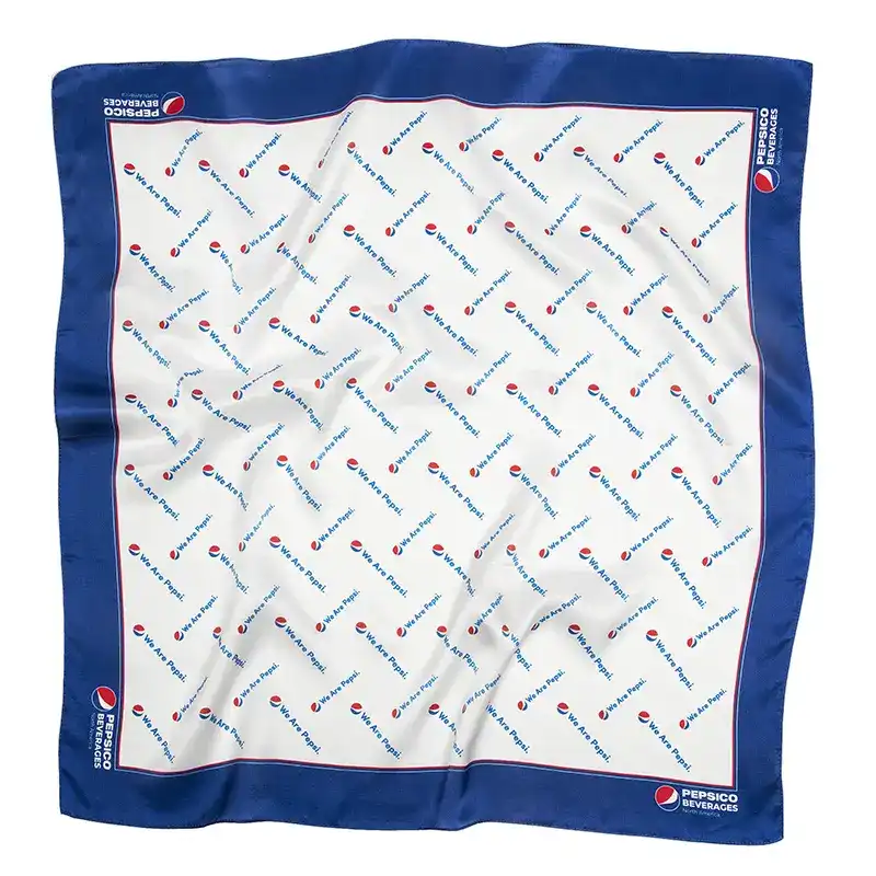 PepsiCo Beverages–inspired custom square silk scarf