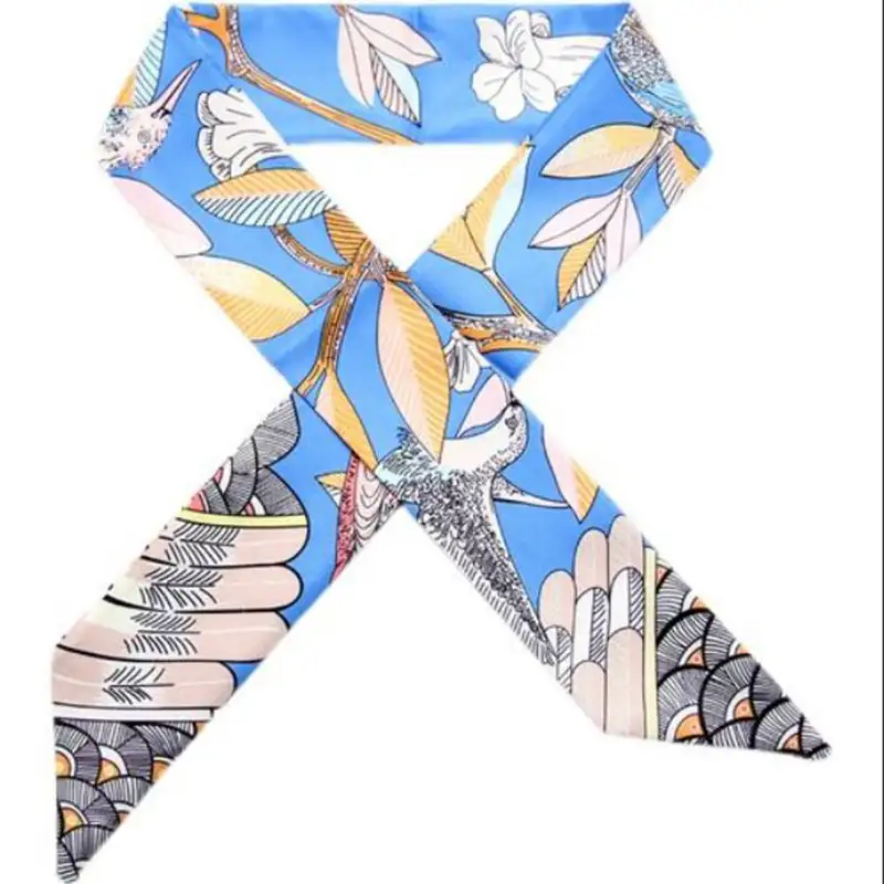 Custom logo silk twilly