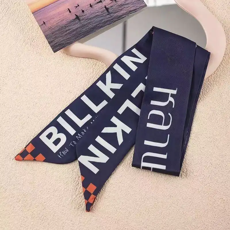 silk twilly folded with brand label