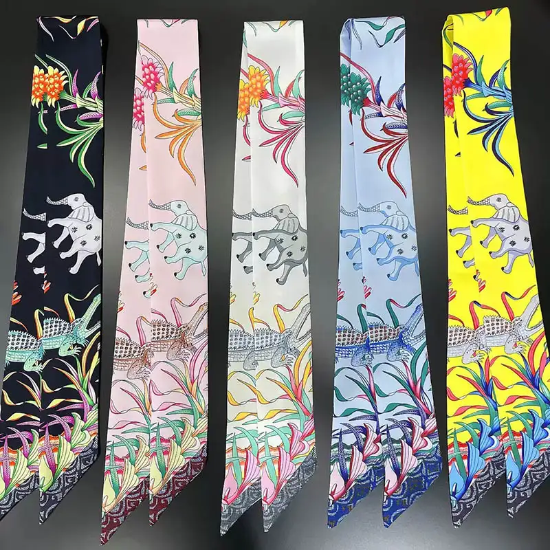 Custom printed silk twilly sample thumbnail