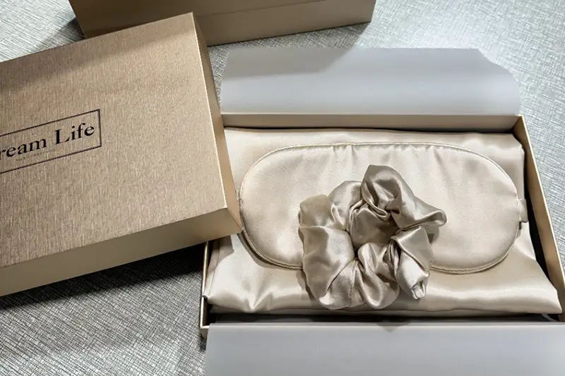 Finished custom silk products delivered to brand clients